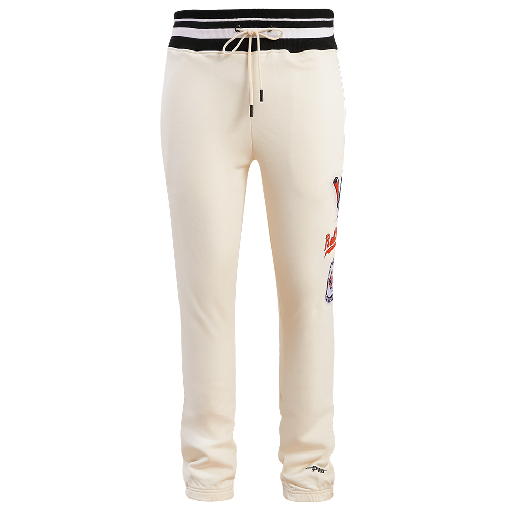 MLB BALTIMORE ORIOLES RETRO CLASSIC MEN'S SWEATPANT (EGGSHELL/ BLACK)
