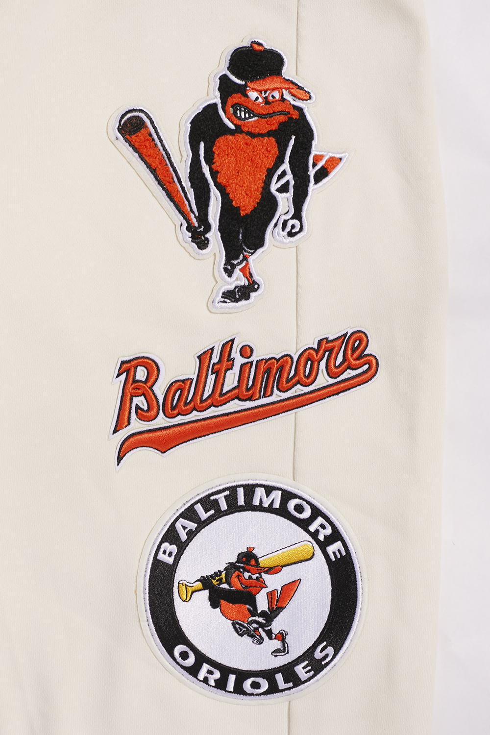 MLB BALTIMORE ORIOLES RETRO CLASSIC MEN'S SWEATPANT (EGGSHELL/ BLACK)