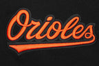 MLB BALTIMORE ORIOLES SCRIPT TAIL CHANDAIL À CAPUCHON EN MOLLETON CÔTELÉ POUR HOMME (NOIR/ORANGE)