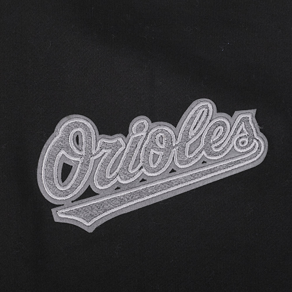 MLB BALTIMORE ORIOLES REVERSE FRENCH TERRY CHANDAIL À CAPUCHON POUR HOMME (NOIR)