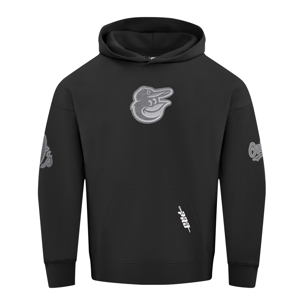 MLB BALTIMORE ORIOLES REVERSE FRENCH TERRY CHANDAIL À CAPUCHON POUR HOMME (NOIR)
