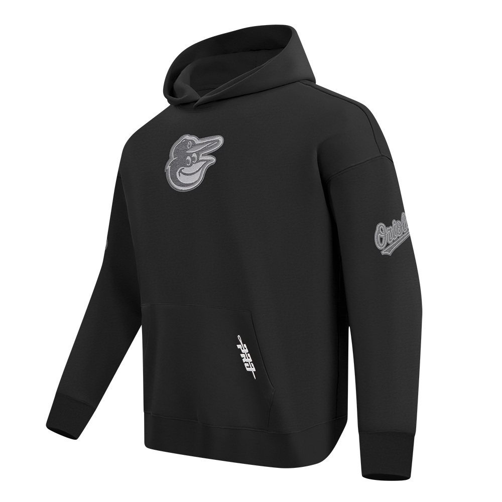 MLB BALTIMORE ORIOLES REVERSE FRENCH TERRY CHANDAIL À CAPUCHON POUR HOMME (NOIR)