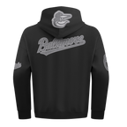 MLB BALTIMORE ORIOLES REVERSE FRENCH TERRY CHANDAIL À CAPUCHON POUR HOMME (NOIR)