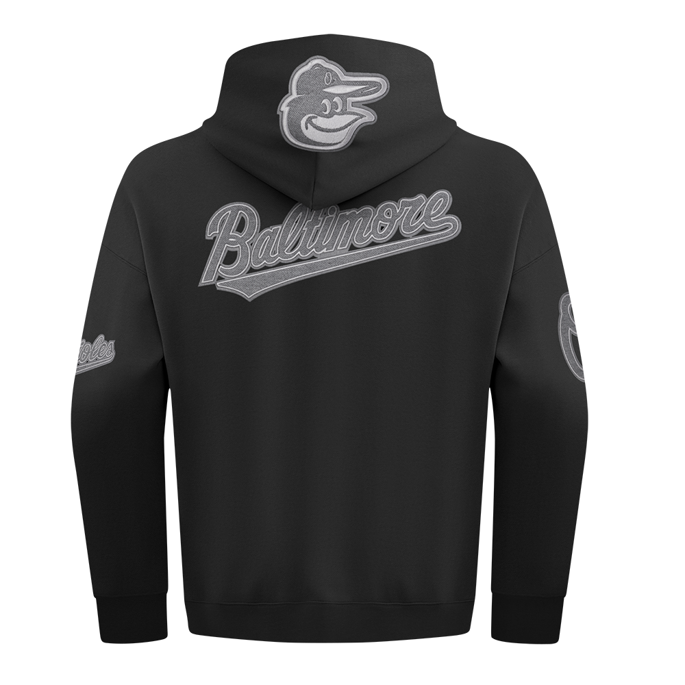 MLB BALTIMORE ORIOLES REVERSE FRENCH TERRY CHANDAIL À CAPUCHON POUR HOMME (NOIR)