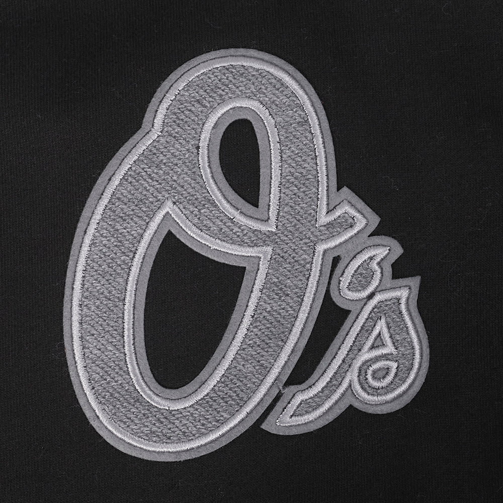 MLB BALTIMORE ORIOLES REVERSE FRENCH TERRY CHANDAIL À CAPUCHON POUR HOMME (NOIR)