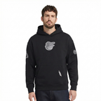 MLB BALTIMORE ORIOLES REVERSE FRENCH TERRY CHANDAIL À CAPUCHON POUR HOMME (NOIR)