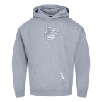 MLB BALTIMORE ORIOLES REVERSE FRENCH TERRY MEN'S PULLOVER HOODIE (DARK HEATHER GRAY)