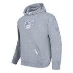 MLB BALTIMORE ORIOLES REVERSE FRENCH TERRY MEN'S PULLOVER HOODIE (DARK HEATHER GRAY)