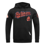 MLB BALTIMORE ORIOLES DIY PICK STITCH CHANDAIL À CAPUCHON EN MAILLE DOUBLE POUR HOMME (NOIR)