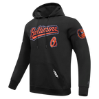 MLB BALTIMORE ORIOLES DIY PICK STITCH CHANDAIL À CAPUCHON EN MAILLE DOUBLE POUR HOMME (NOIR)