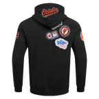 MLB BALTIMORE ORIOLES DIY PICK STITCH CHANDAIL À CAPUCHON EN MAILLE DOUBLE POUR HOMME (NOIR)