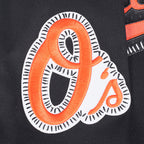 MLB BALTIMORE ORIOLES DIY PICK STITCH CHANDAIL À CAPUCHON EN MAILLE DOUBLE POUR HOMME (NOIR)