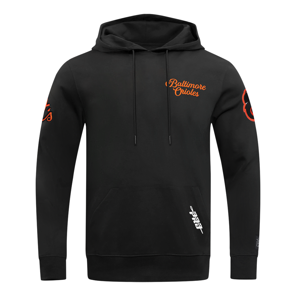 MLB BALTIMORE ORIOLES SOUVENIR CHANDAIL À CAPUCHON EN MOLLETON POUR HOMME (NOIR)
