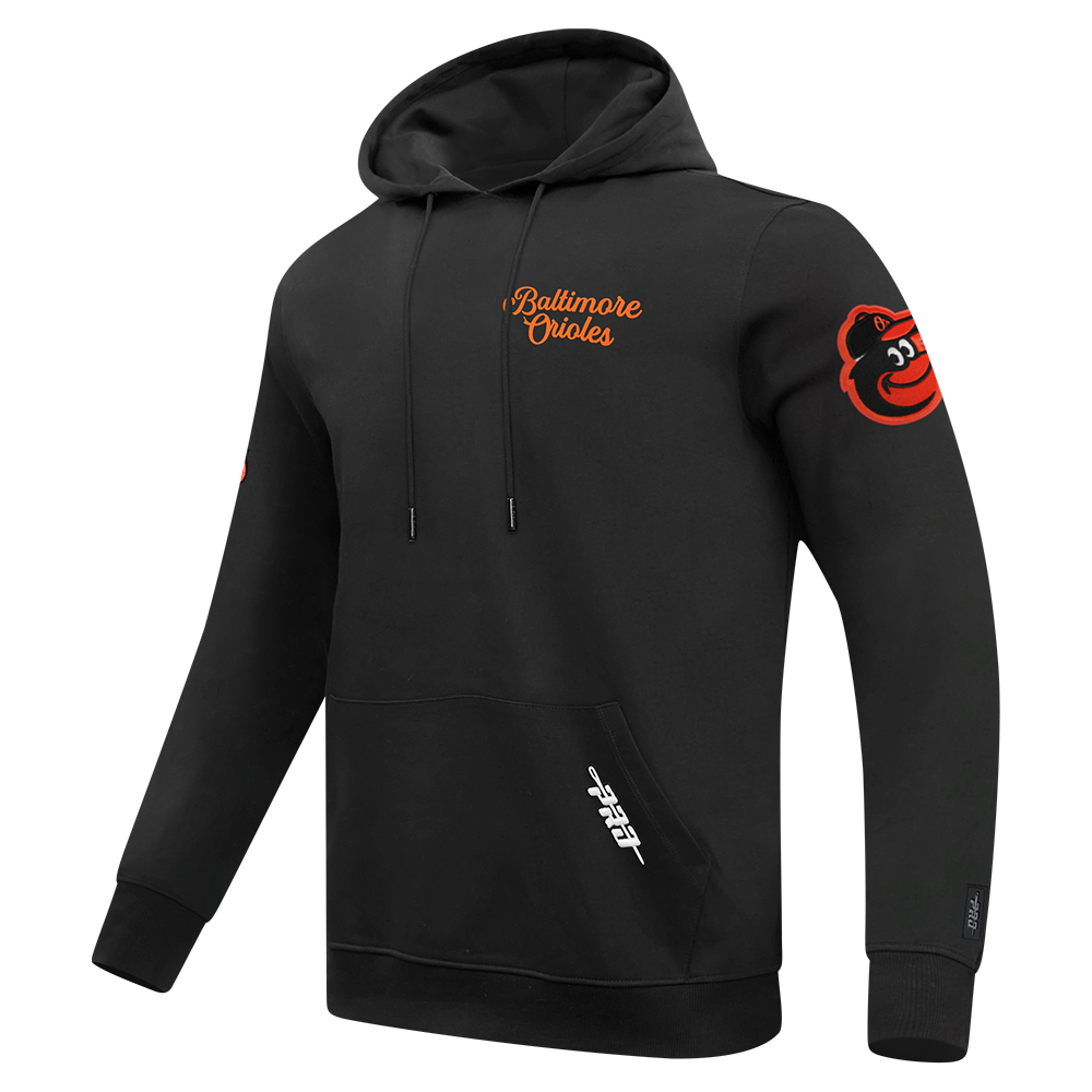 MLB BALTIMORE ORIOLES SOUVENIR MEN'S FLC PO HOODIE (BLACK)