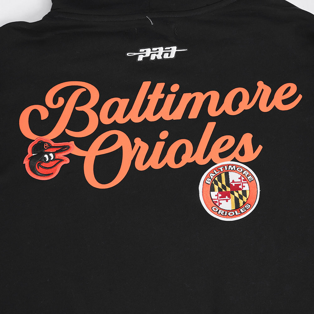MLB BALTIMORE ORIOLES SOUVENIR MEN'S FLC PO HOODIE (BLACK)