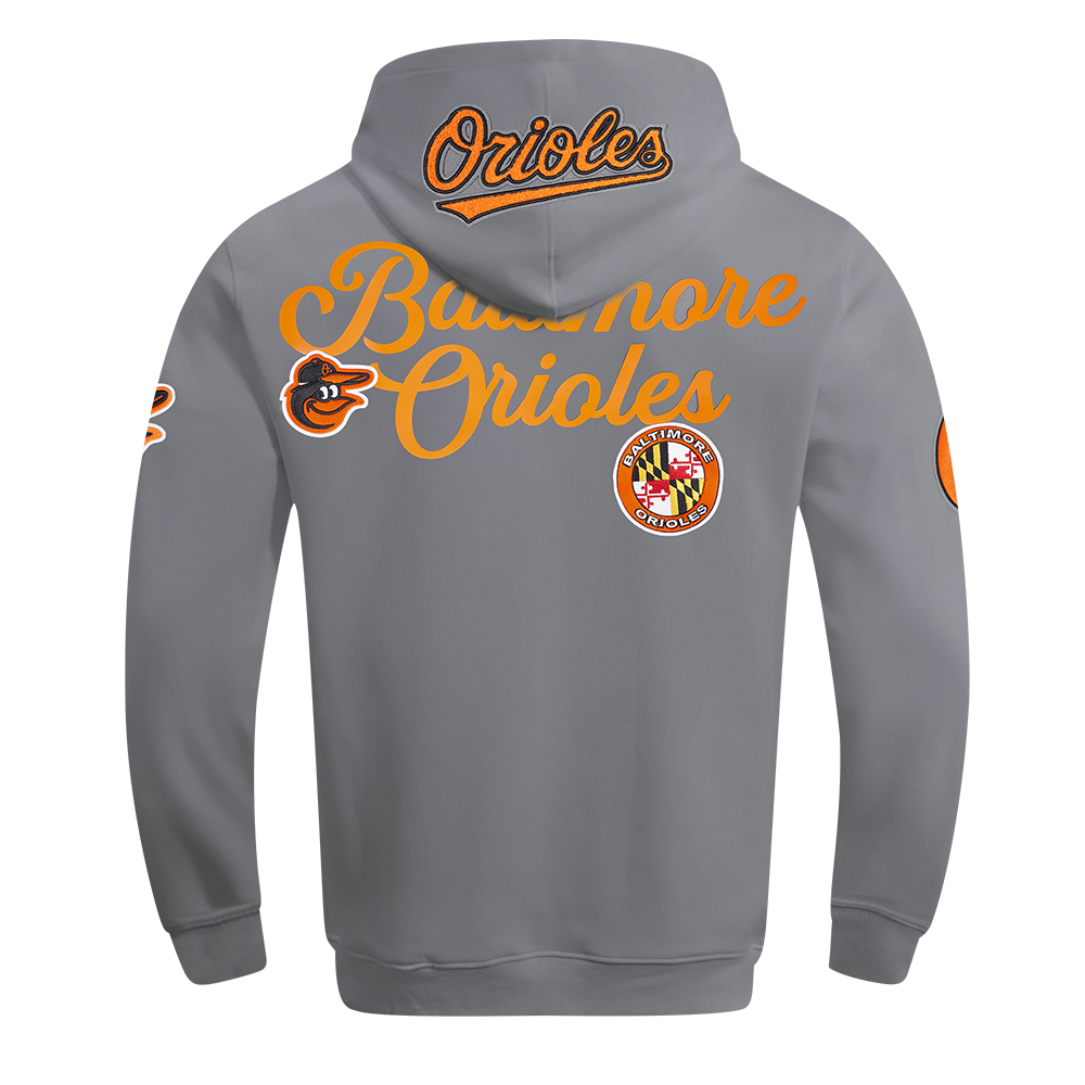 MLB BALTIMORE ORIOLES SOUVENIR MEN'S FLC PO HOODIE (GRAY)