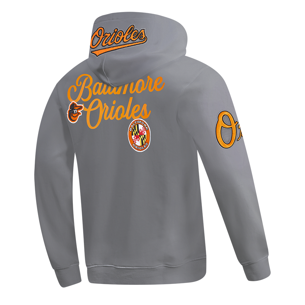 MLB BALTIMORE ORIOLES SOUVENIR MEN'S FLC PO HOODIE (GRAY)
