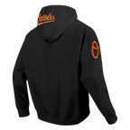 MLB BALTIMORE ORIOLES CLASSIC WIND SUIT MEN'S WOVEN FZ PO HOODIE (BLACK)