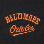 MLB BALTIMORE ORIOLES CLASSIC WIND SUIT MEN'S WOVEN FZ PO HOODIE (BLACK)