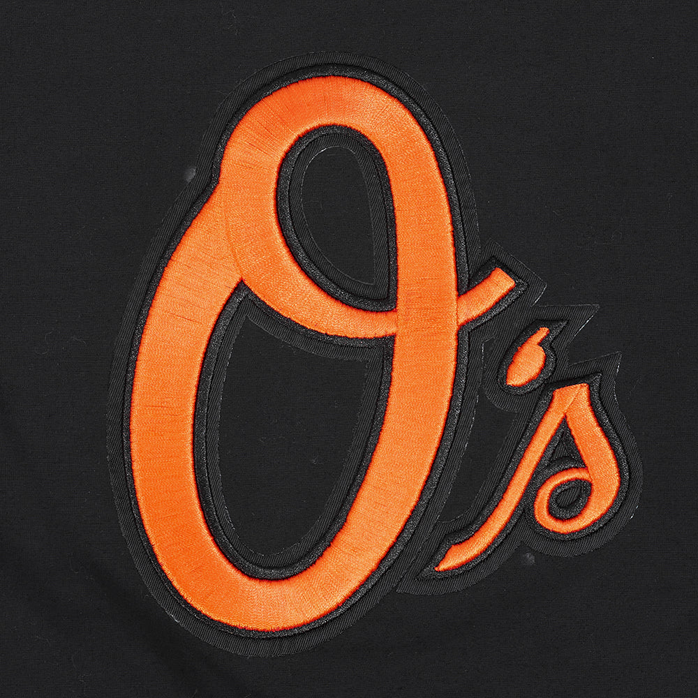 MLB BALTIMORE ORIOLES CLASSIC WIND SUIT MEN'S WOVEN FZ PO HOODIE (BLACK)