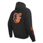 MLB BALTIMORE ORIOLES LIVING LARGE CHANDAIL À CAPUCHON EN MOLLETON À ÉPAULES TOMBANTES POUR HOMME (NOIR)