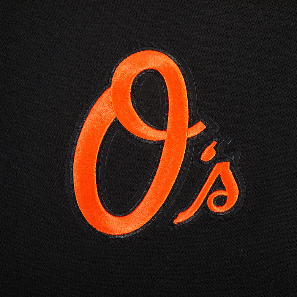 MLB BALTIMORE ORIOLES LIVING LARGE CHANDAIL À CAPUCHON EN MOLLETON À ÉPAULES TOMBANTES POUR HOMME (NOIR)