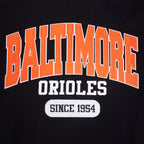 MLB BALTIMORE ORIOLES CITY ARCH MEN'S FLC PO HOODIE (BLACK)