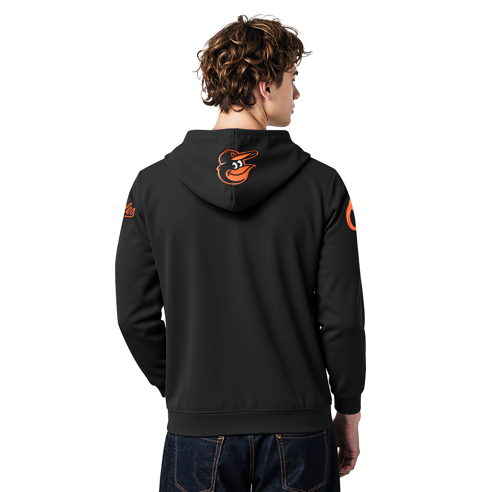MLB BALTIMORE ORIOLES CITY ARCH MEN'S FLC PO HOODIE (BLACK)