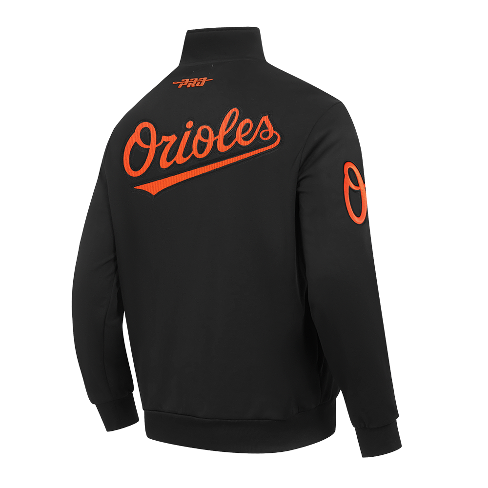 MLB BALTIMORE ORIOLES CITY ARCH HAUT EN MOLLETON À GLISSIÈRE AU QUART POUR HOMME (NOIR)