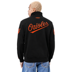 MLB BALTIMORE ORIOLES CITY ARCH HAUT EN MOLLETON À GLISSIÈRE AU QUART POUR HOMME (NOIR)