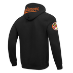 MLB BALTIMORE ORIOLES CLASSIC CHENILLE CHANDAIL À CAPUCHON EN MAILLE DOUBLE POUR HOMME (NOIR)