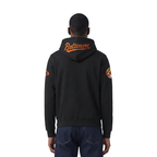 MLB BALTIMORE ORIOLES CLASSIC CHENILLE CHANDAIL À CAPUCHON EN MAILLE DOUBLE À GLISSIÈRE POUR HOMME (NOIR)