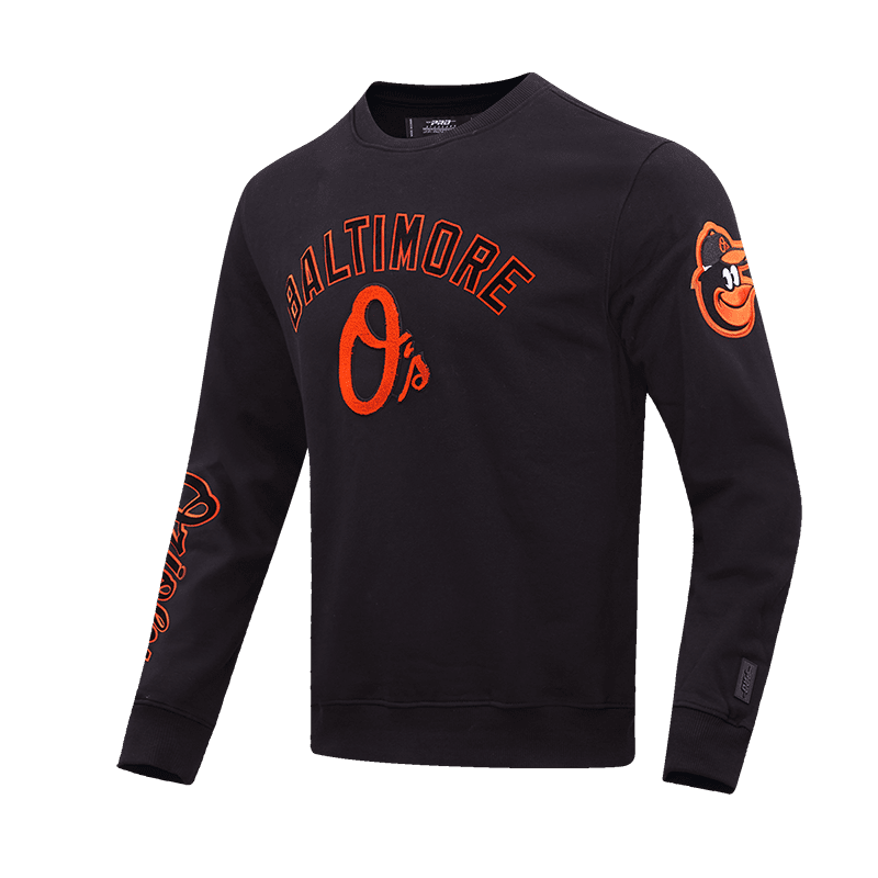 MLB BALTIMORE ORIOLES CLASSIC MEN'S CREWNECK (BLACK)