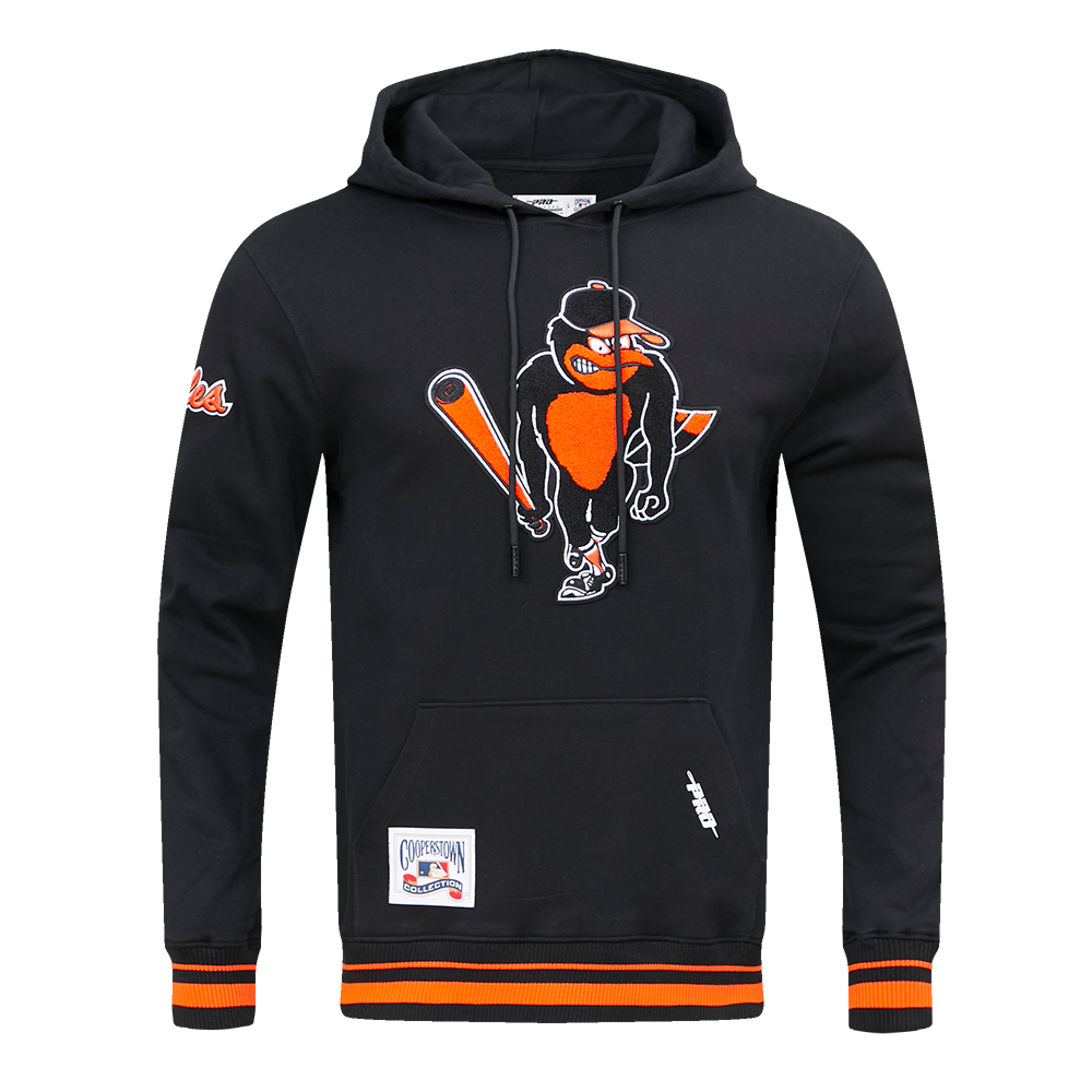 MLB BALTIMORE ORIOLES RETRO CLASSIC CHANDAIL À CAPUCHON POUR HOMME (NOIR/ORANGE)