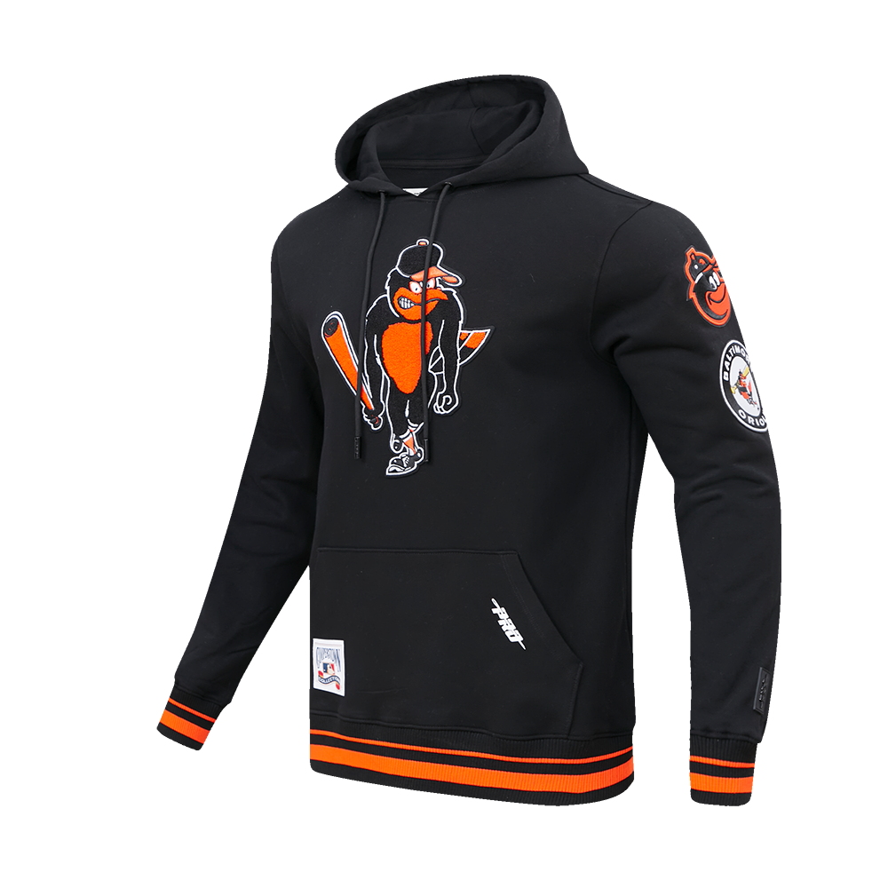 MLB BALTIMORE ORIOLES RETRO CLASSIC CHANDAIL À CAPUCHON POUR HOMME (NOIR/ORANGE)