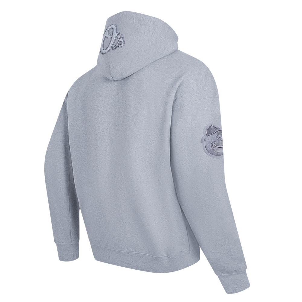 MLB BALTIMORE ORIOLES NEUTRAL MEN'S  DROP SHOULDER FLC PO HOODIE (DARK HEATHER GRAY)