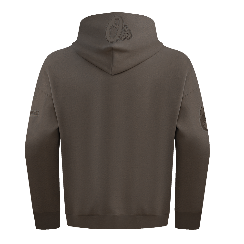 MLB BALTIMORE ORIOLES NEUTRAL MEN'S  DROP SHOULDER FLC PO HOODIE (DARK TAUPE)