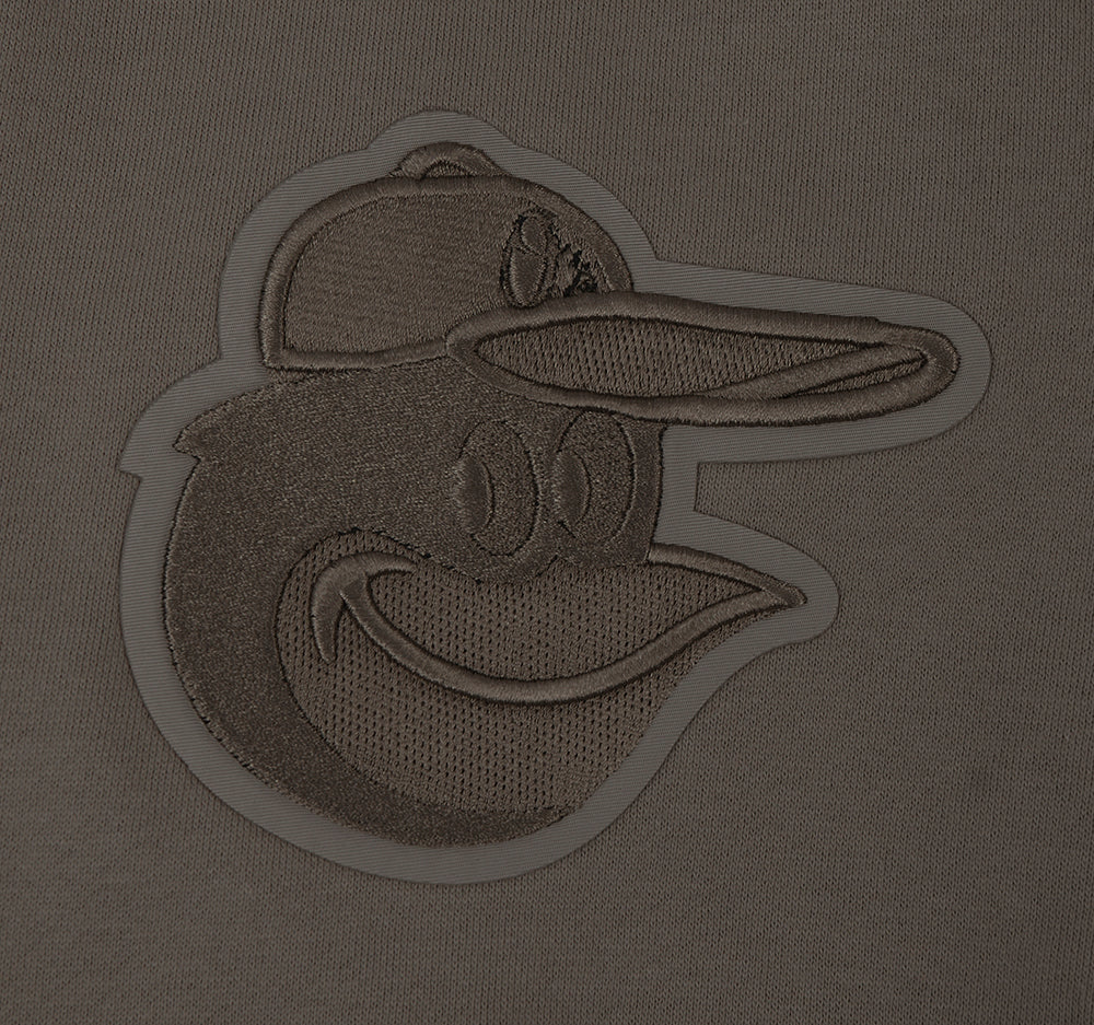 MLB BALTIMORE ORIOLES NEUTRAL MEN'S  DROP SHOULDER FLC PO HOODIE (DARK TAUPE)