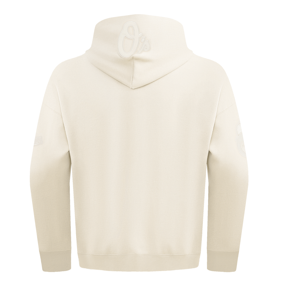 MLB BALTIMORE ORIOLES NEUTRAL CHANDAIL À CAPUCHON EN MOLLETON À ÉPAULES TOMBANTES POUR HOMME (COQUILLE D'ŒUF)
