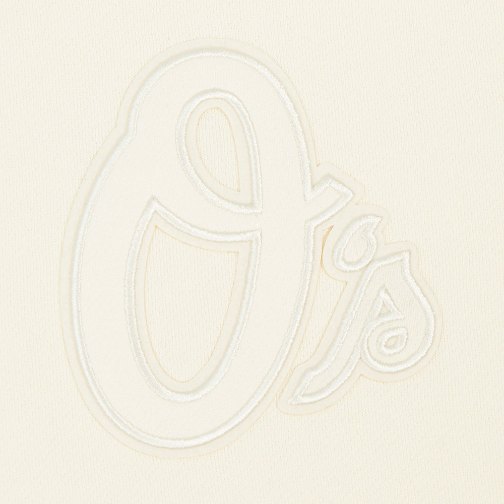 MLB BALTIMORE ORIOLES NEUTRAL CHANDAIL À CAPUCHON EN MOLLETON À ÉPAULES TOMBANTES POUR HOMME (COQUILLE D'ŒUF)