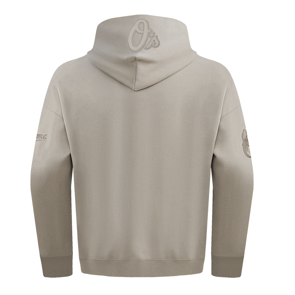 MLB BALTIMORE ORIOLES NEUTRAL MEN'S  DROP SHOULDER FLC PO HOODIE (TAUPE)
