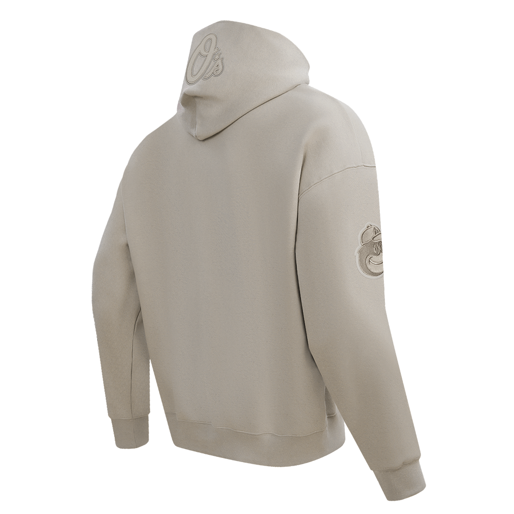 MLB BALTIMORE ORIOLES NEUTRAL MEN'S  DROP SHOULDER FLC PO HOODIE (TAUPE)