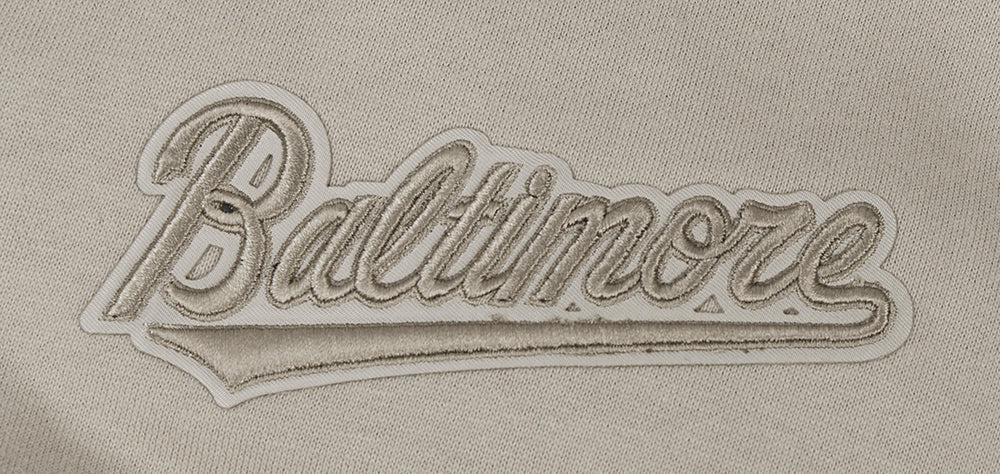 MLB BALTIMORE ORIOLES NEUTRAL MEN'S  DROP SHOULDER FLC PO HOODIE (TAUPE)