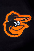 MLB BALTIMORE ORIOLES SCRIPT TAIL BLOUSON COLLÉGIAL POUR HOMME (NOIR/ORANGE)