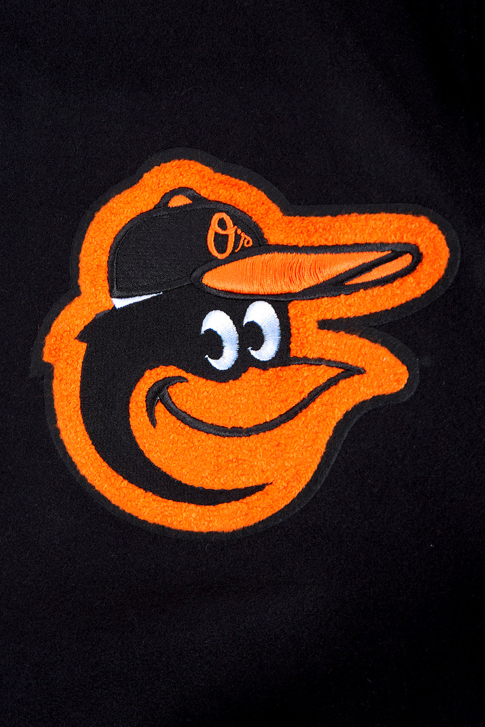 MLB BALTIMORE ORIOLES SCRIPT TAIL BLOUSON COLLÉGIAL POUR HOMME (NOIR/ORANGE)