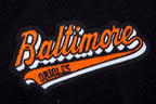 MLB BALTIMORE ORIOLES SCRIPT TAIL BLOUSON COLLÉGIAL POUR HOMME (NOIR/ORANGE)