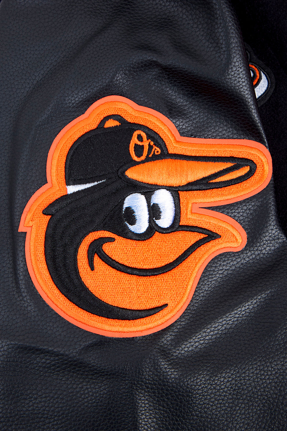 MLB BALTIMORE ORIOLES SCRIPT TAIL BLOUSON COLLÉGIAL POUR HOMME (NOIR/ORANGE)