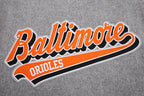 MLB BALTIMORE ORIOLES SCRIPT TAIL BLOUSON COLLÉGIAL POUR HOMME (GRIS CHINÉ/BLANC/NOIR)