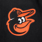 MLB BALTIMORE ORIOLES CITY ARCH BLOUSON COLLÉGIAL EN LAINE POUR HOMME (NOIR/BLANC M60030)