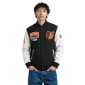 MLB BALTIMORE ORIOLES CITY ARCH BLOUSON COLLÉGIAL EN LAINE POUR HOMME (NOIR/BLANC M60030)